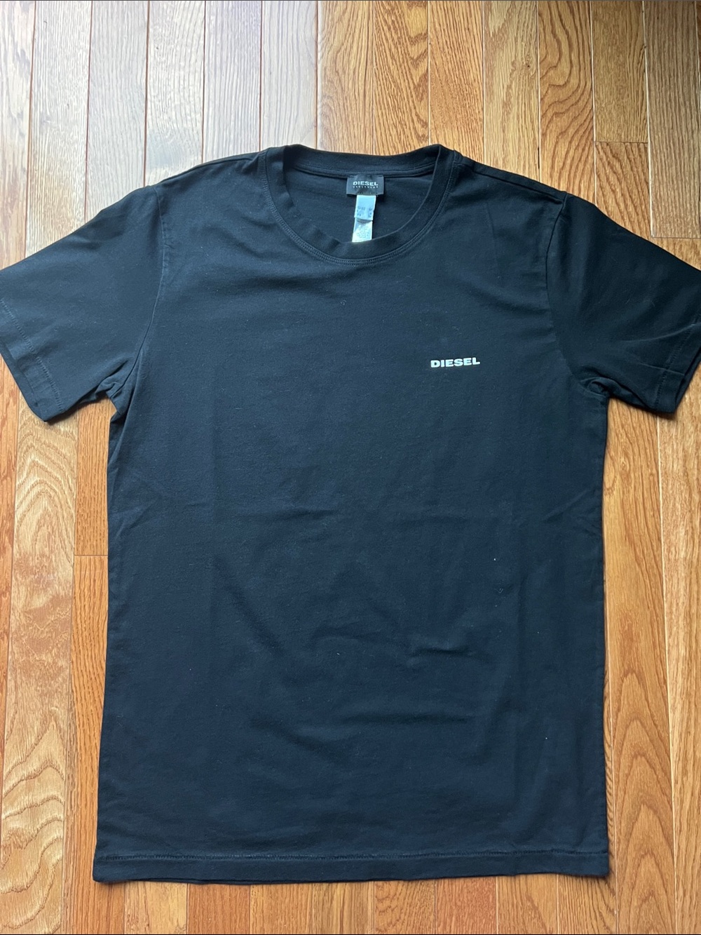 Diesel Black Minimal Logo Crewneck Tee